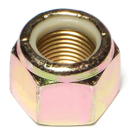 Nylon Insert Lock Nut, 5/8-18, Steel, Grade 8, Yellow Zinc, 25 PK